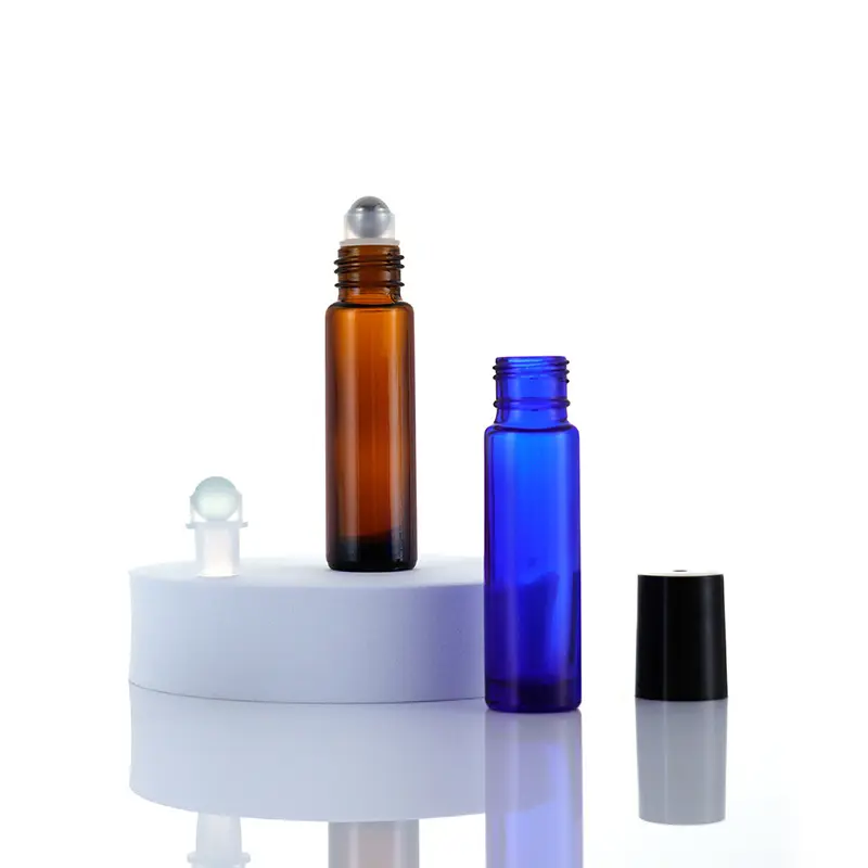 Fourniture de bouteilles de parfum à bille roulante de couleur en verre personnalisées à prix de gros 5ml 10ml