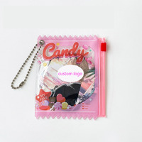 Transparent clair PVC Badge manches étanche broches Badge affichage sac pendentif Fans cadeaux bonbons Ziplock sac Badge protecteur étui