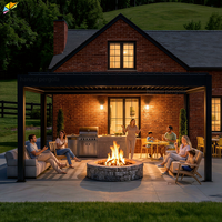 Pergola électrique toutes saisons en aluminium, auvent de protection solaire extérieur, pavillon de jardin, gazebo en aluminium