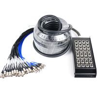 Boîtier de jonction mobile pour scène avec câble audio multicanal 32 voies en cuivre sans oxygène