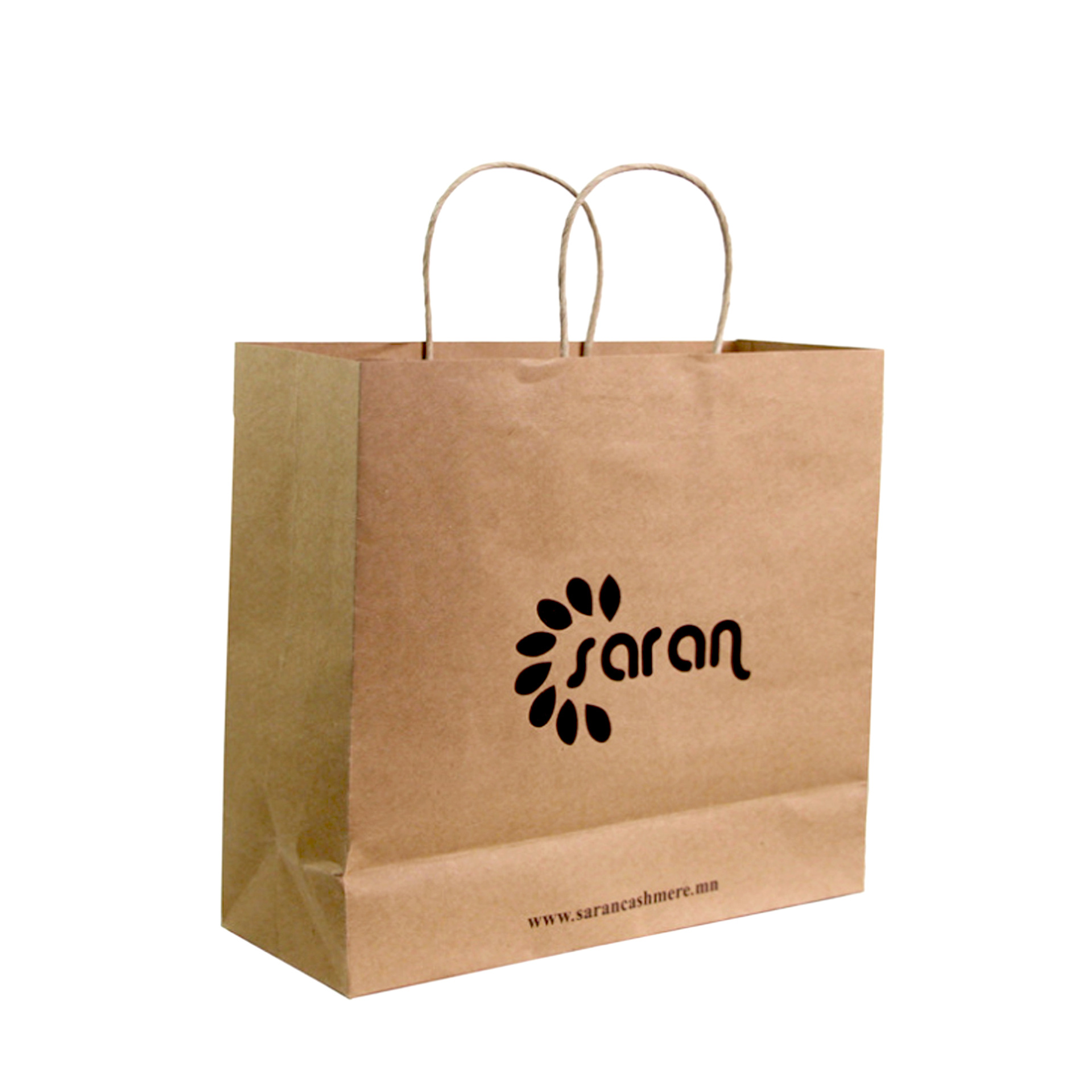 Bolsa de papel del logotipo de Kraft