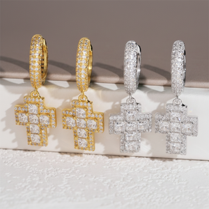 Envío Directo, Novedades, Pendientes de Plata 925, Estilo Moderno, Pendientes de Rapero con Diamantes de Imitación, Pendientes Huggie de Diamantes Moissanite para Hombre - Product Image 1