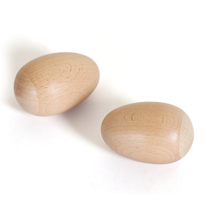 Wholesale Wooden Egg Shaped Maracas Shaker Toy Orff Percussion <b>Instrument</b> <b>Musical</b> <b>Instruments</b> Wood Egg Shakers Early Education - Product Image 4