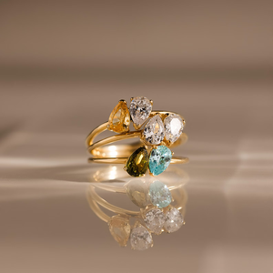Anillo <span class=keywords><strong>de</strong></span> Piedra <span class=keywords><strong>de</strong></span> Nacimiento Personalizado, Anillo <span class=keywords><strong>de</strong></span> Acero Inoxidable Impermeable con Doble Gema, Joyería <span class=keywords><strong>de</strong></span> Promesa Personalizada para Mujer, Regalo - Product Image 6