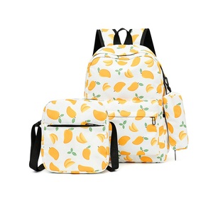 Customized Fashion Waterproof Teenager Schoolbag <b>Kids</b> Fruit Print <b>Backpack</b> Set with Lunch Box and Pencil Case - Product Image 5