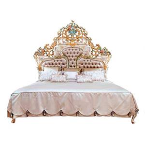 Lit double français, style palais italien, villa de luxe, lit de mariage, rococo, princesse européenne, bois massif, chambre principale, grand lit, doux - Product Image 2