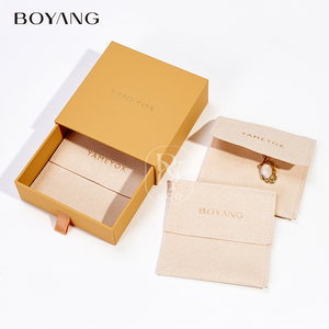ถุงใส่เครื่องประดับแบบมีฝาปิด ผลิตตามสั่ง ยี่ห้อ Boyang หรูหรา ทำจากไมโครไฟเบอร์ พร้อมกล่องของขวัญ - Product Image 6