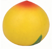 Balle anti-stress souple en forme de mandarine en PU, jouets à presser en gros, balles anti-stress en forme de fruits pour cadeaux promotionnels