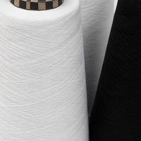 Vente en gros directe usine – Fil de polyester vierge 100 % filé à l'anneau, 30 fils, blanc brut, pour chaussettes et tricot de bonneterie