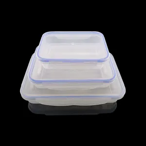プラスチック製収納容器食品収納容器耐熱プラスチック製食品包装クラシック長方形電子レンジ弁当弁当箱