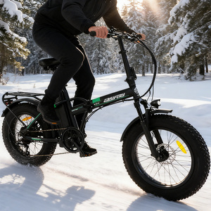Bicicleta Eléctrica Plegable Económica de Fábrica con Batería Grande de 40Ah, Acero con Alto Contenido de Carbono, 36v, 7 Velocidades, Neumáticos Anchos, Bicicleta Eléctrica - Product Image 5