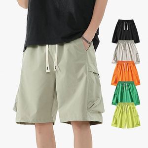 Shorts de travail d'été pour hommes, couleur unie, double poche, longueur mi-cuisse, pantalon de sport décontracté, polyvalent, tendance, vente en gros - Product Image 3