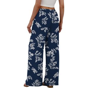 Women's <b>Linen</b> Cotton Palazzo Pants Wide Leg High Waist Flowy Beach Trousers With Pockets Summer Breathable Pants - Product Image 5