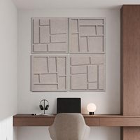 Panneau acoustique moderne en feutre PET, matériau d'absorption sonore, 21 mm, panneaux insonorisants avec design 3D pour la maison et le bureau