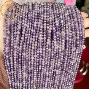 Natural Stone <strong>Beads</strong> Amethyst <strong>Round</strong> Smooth 4mm Loose Gemstone <strong>Beads</strong> Wholesale for Jewelry Making - Product Image 2