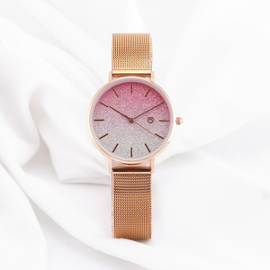 Reloj de Cuarzo Silencioso e Impermeable para Mujer con Esfera Degradada con Diseño de Cielo Estrellado - Product Image 6