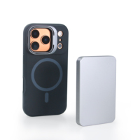 Étui pour iPhone 16 Plus avec cadre de lentille coordonné en couleur, coque transparente fine compatible avec la charge sans fil