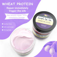 Crème Coiffante Professionnelle Hydratante Longue Durée au Beurre de Karité et Huile d'Olive pour Boucles Définies et Brillance