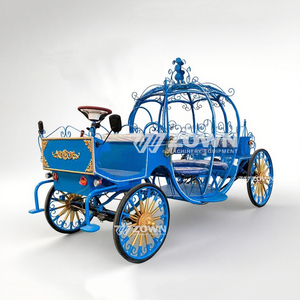 Carruaje Eléctrico Europeo con Forma de Calabaza, Estilo Cenicienta, para Bodas, Carruaje Tirado por Caballos, Color Personalizado para Novias, Bodas y Parques de Atracciones - Product Image 6
