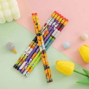 Juego de Regalo de Navidad 2024 al por Mayor, Lápices Promocionales de Madera HB Estándar con Diseño de Santa Claus, Artículos Escolares para Niños, Colores Personalizados, Negro - Product Image 5