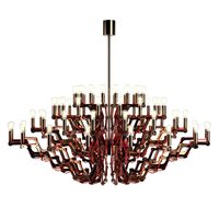Luminaire de plafond décoratif moderne en métal poli à la main, design multi-bras articulés, pour villa, hôtel, salon