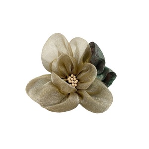 Organza Handmade Flower Hair <b>Clips</b> <b>Wedding</b> Accessories Camellia Pattern Multi Color For Hair <b>Shoes</b> Bags Clothing - Product Image 5