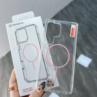 Nouveau étui de téléphone acrylique anti-rayures pour Samsung S25 Ultra S24 S23 Plus S25 Edge antichoc clair couverture magnétique transparente