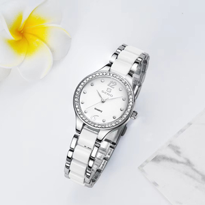 New Custom Brand Business Glass Dial Ceramic Women's Watch with Diamond Mechanical Watches Movement Waterproof Hot Selling - Product Image 4