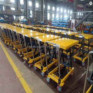 Özelleştirilmiş manuel hidrolik kaldırma platformu araba ciro kaldırma Flatbed küçük sepeti el çekme arabası kaldırma tablosu - Product Image 3