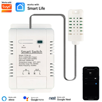 Contrôleur de température et d'humidité intelligent Wi-Fi 3000W 16A AC85-250V pour serres, avec sonde et interrupteur, compatible avec l'application Tuya et capteur de surveillance