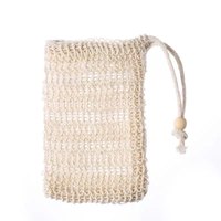Sac de rangement exfoliant personnalisé en coton avec cordon de serrage pour savon et produits corporels, idéal pour la salle de bain et la douche, avec étiquette – Offre Spéciale