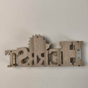 Accessorio Decorativo in Legno Personalizzato 30*13*3cm, Colorato con Illuminazione a LED, per Feste e Festività - Product Image 2