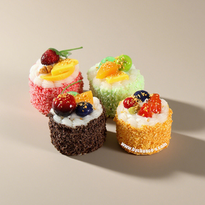 ชุดตกแต่งเค้กจิ๋วจำลอง สวยงามเหมือนจริง สำหรับจัดแสดงบนโต๊ะบุฟเฟ่ต์ ร้าน<span class=keywords><strong>อาหาร</strong></span> และตกแต่งโรงแรม - Product Image 1