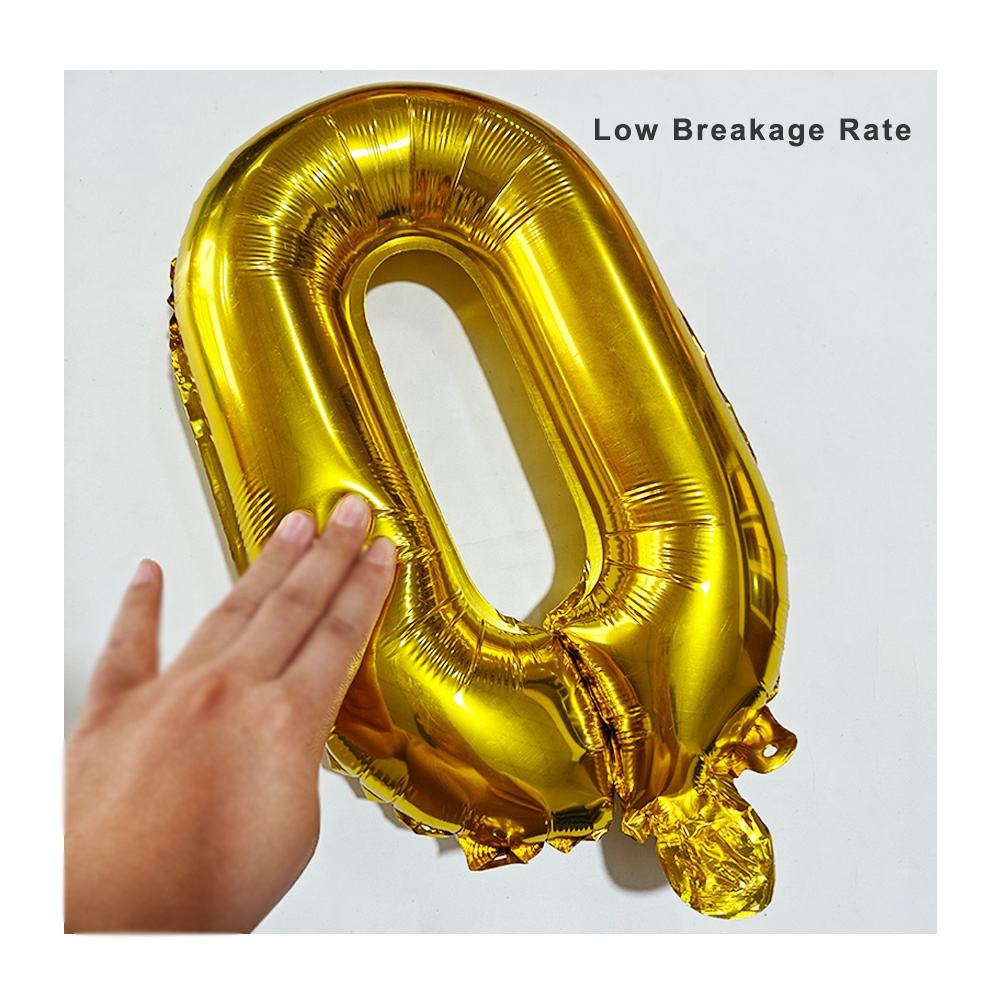 Wholesale 16 Inch 32 Inches 40 in Golden Aluminum Film Foil 0-9 Number Balloons Ballon