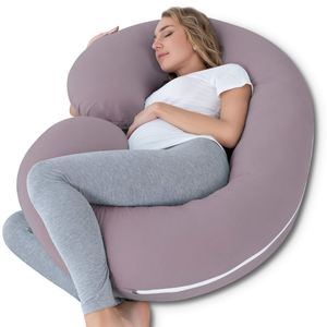 Natural Purple Pregnancy <b>Pillows</b> for Sleeping <b>Maternity</b> <b>Pillow</b> with Cooling Cotton Cover, C Shaped for Pregnant Women - Product Image 1