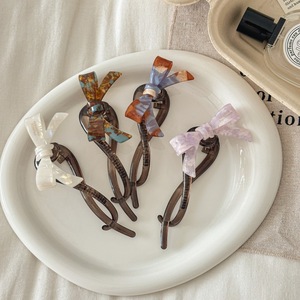 Lazy Style Korean Style Elegant Bow Frog <strong>Buckle</strong> Acetate Handmade High-grade Twisted <strong>Clip</strong> Hair Shark <strong>Clip</strong> for Women - Product Image 3