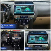 HFMidia 12.3 inci Untuk Toyota Prado 2018 Pemutar Multimedia Mobil Mendukung Pemutaran Video Wireless CarPlay Android Auto dan GPS