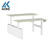 Bureau d'ordinateur électrique, meuble de bureau pour 4 personnes, poste de travail