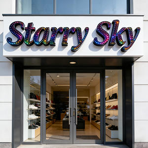 Personnalisation d'usine Publicité extérieure Lettres de logo 3D Lettres ciel étoilé Design gratuit Applicable aux locaux commerciaux - Product Image 1