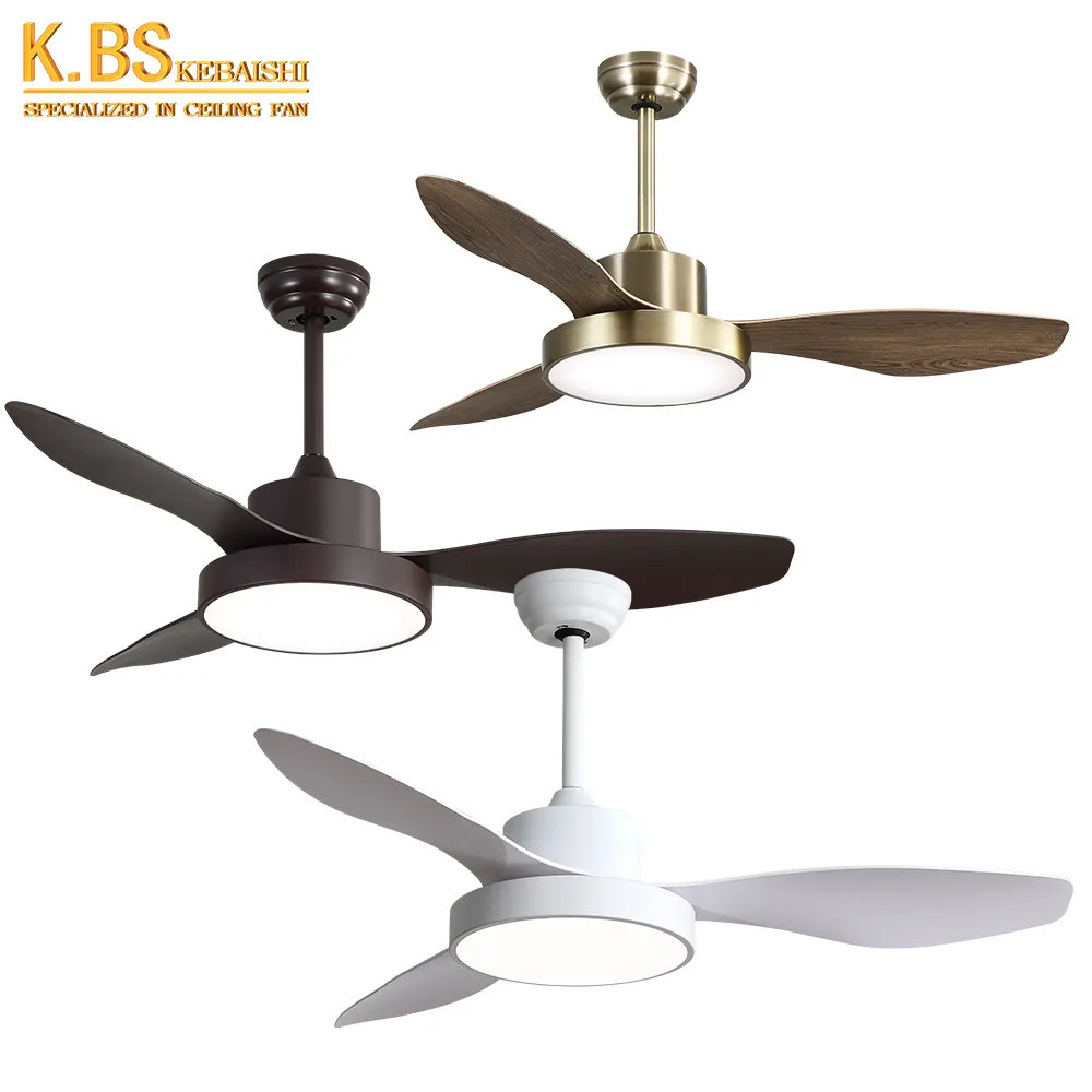 Factory 47 inch bldc 3 ABS blade led ceiling indoor fan with remote control electric ceiling fan with light