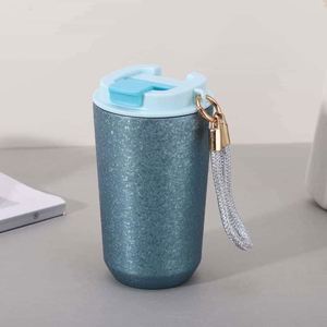 Simple 304 Stainless Steel <b>Coffee</b> Mug Portable Car Thermos Business Office Gift Dual-Drink Mug - Product Image 6