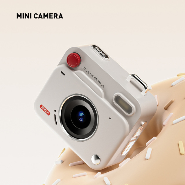 Kids Cam Mini CMOS Digital Camera 48MP 1080P Video Ultra-Portable 90 Wide Angle Vintage Retro Filter Lithium Battery Student