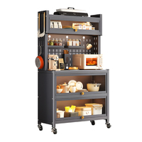 Armoire de cuisine mobile en acier avec roulettes, prix d'usine