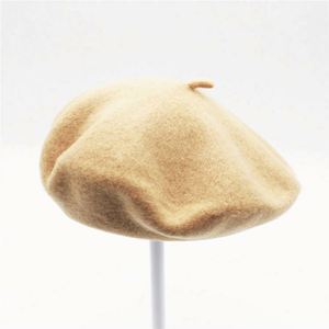 Wholesale Solid Color Plain Wool Felt Beret Hat for Women - Product Image 6