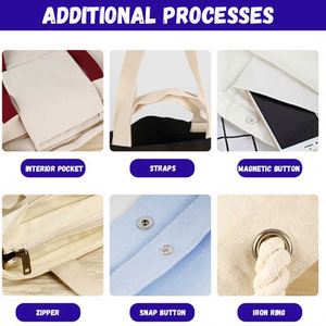 Promotional Gifts Custom LOGO Printed Large Customized Canvas Bag Reusable Shopping Tote Bag Cotton Shopping Bag - Product Image 5