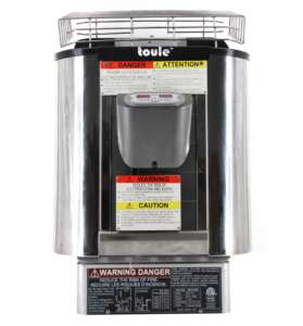 Sauna Exterior Cuadrada de Pino Blanco para 4-6 Personas con Calentador Eléctrico, Material Nuevo - Product Image 5