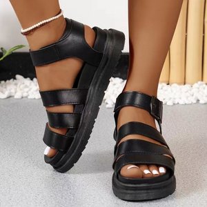 <span class=keywords><strong>Sandales</strong></span> plates décontractées pour femmes, tendance mode, imprimées en PVC, à bout ouvert, semelle épaisse en caoutchouc, légères, style pieds nus, pour la plage - Product Image 3