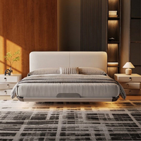 Offre Spéciale – Lits Modernes de Luxe Légers et Populaires pour Chambre à Coucher – Lits Doubles Flottants en Cuir Souple pour Maison et Hôtel
