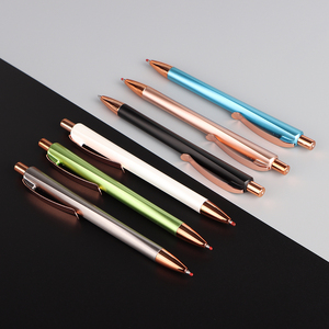 2025 thiết kế mới sang trọng khuyến mại có thể thu vào Rose Gold nhựa Clip 0.5 mét gel màu xanh bút với biểu tượng tùy chỉnh - Product Image 2