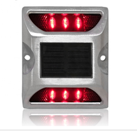 Réflecteur de marquage routier solaire Tacha Ojos De Gato en aluminium à LED clignotante, borne de signalisation routière haute intensité
